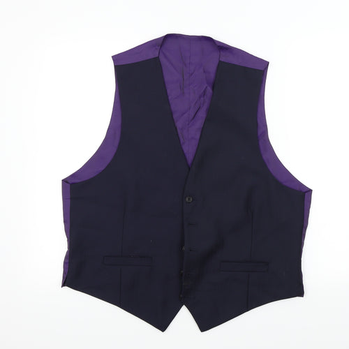 alfred brown Mens Blue   Jacket Suit Waistcoat Size XL