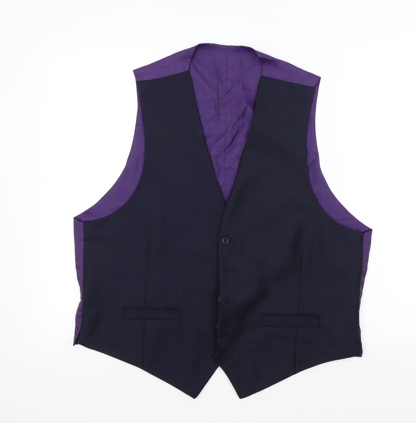 alfred brown Mens Blue   Jacket Suit Waistcoat Size XL