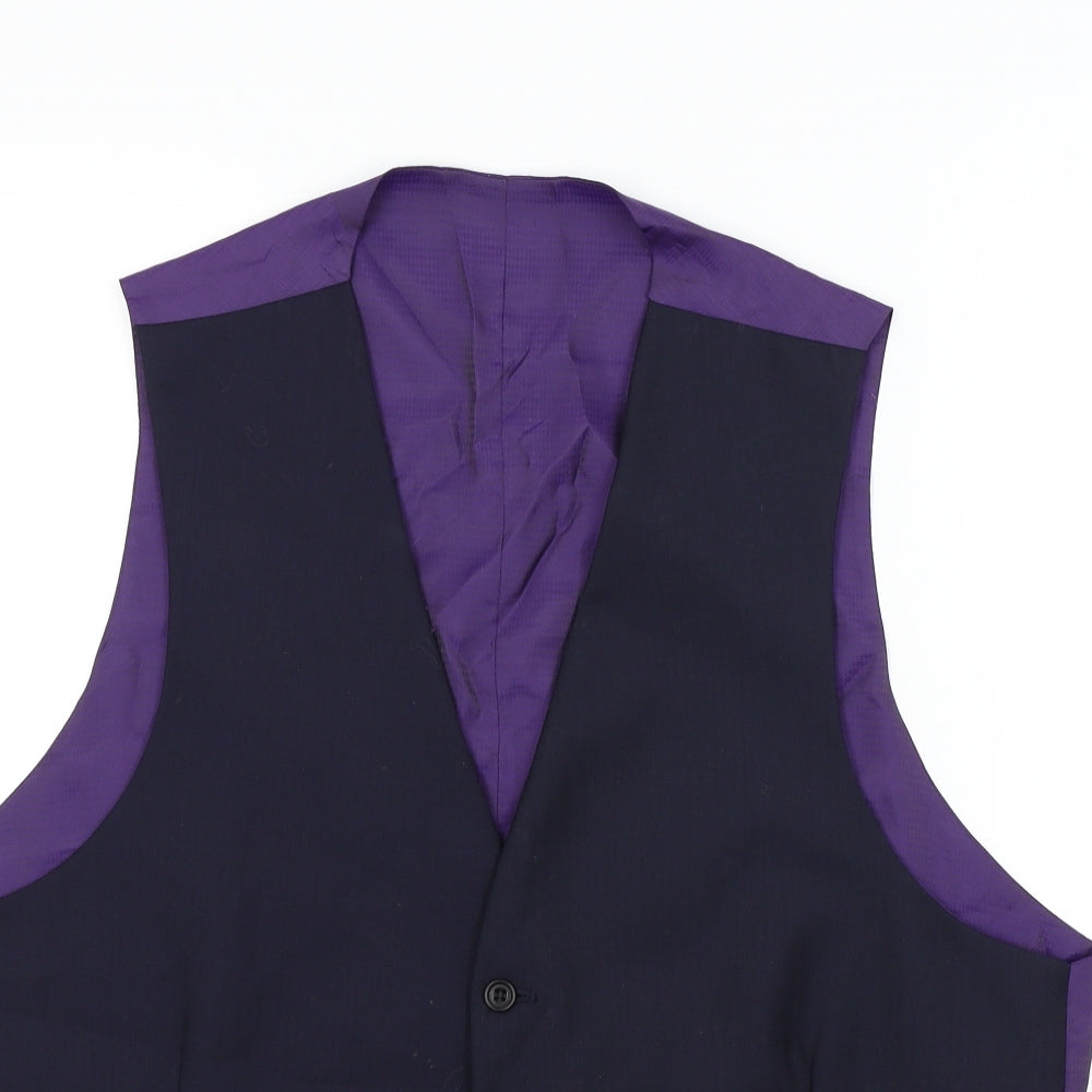 alfred brown Mens Blue   Jacket Suit Waistcoat Size XL