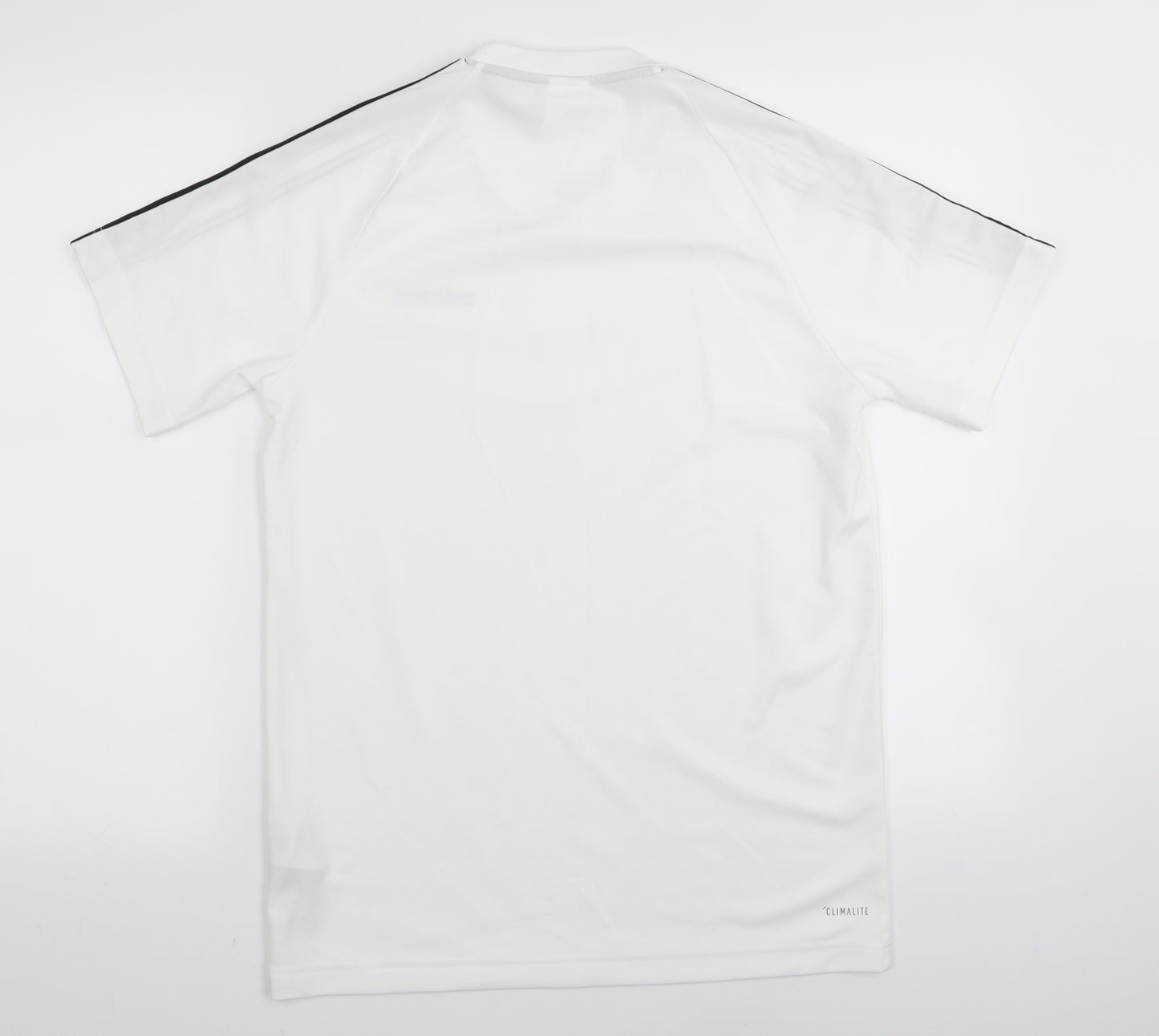 adidas Mens White Striped   T-Shirt Size S