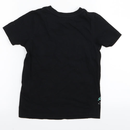 Asda George Girls Black   Basic T-Shirt Size 4-5 Years