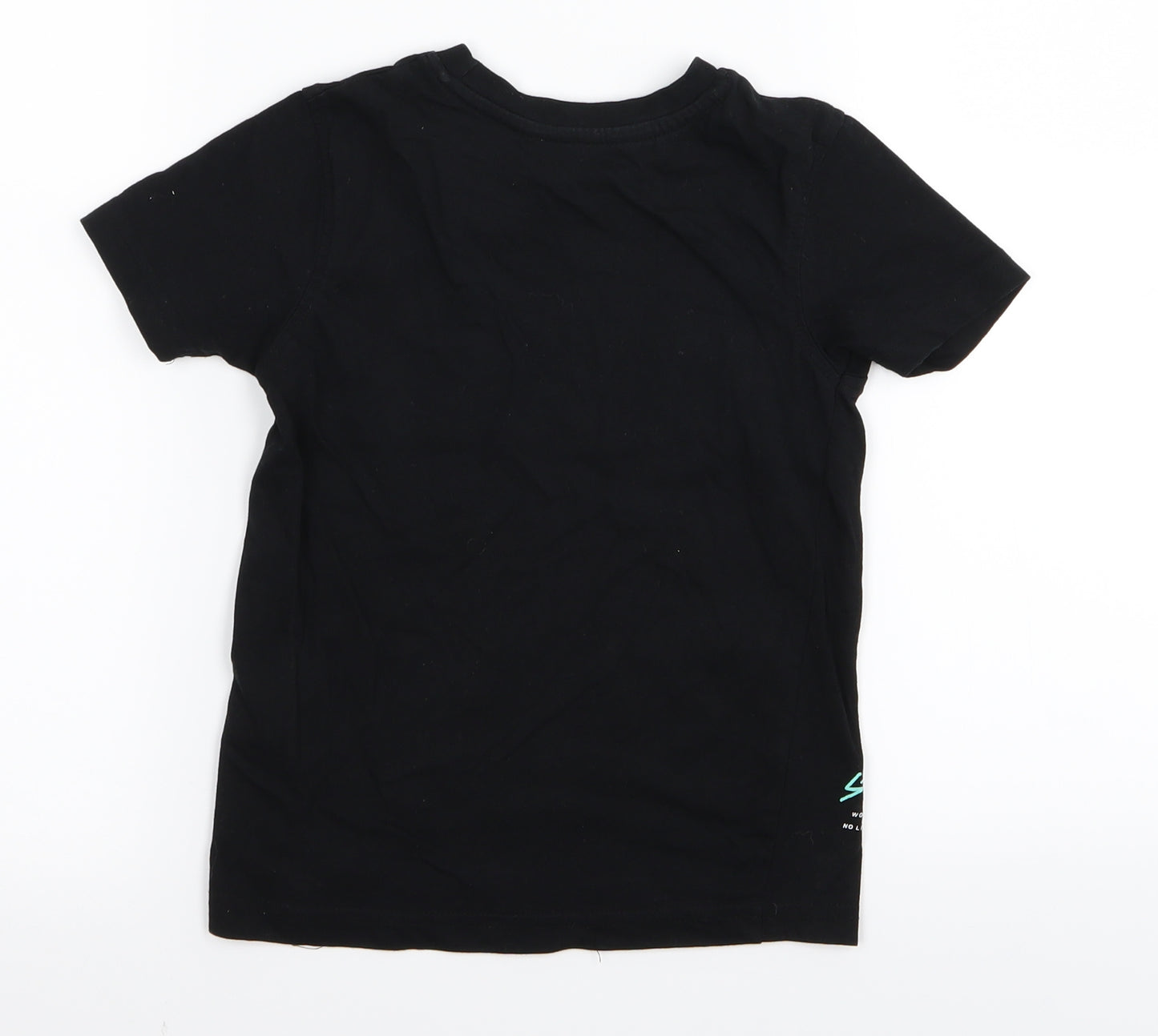 Asda George Girls Black   Basic T-Shirt Size 4-5 Years