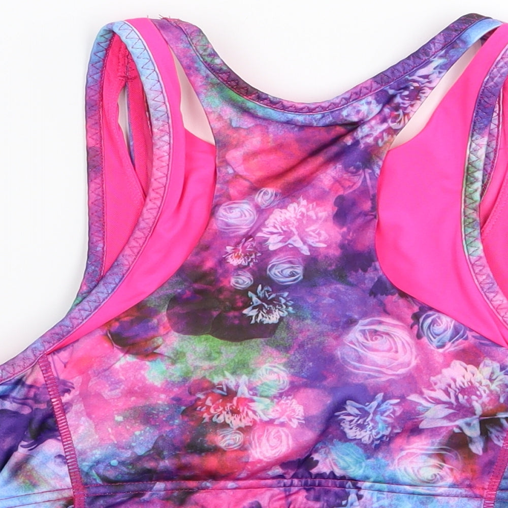 USA Pro Womens Multicoloured Floral  Camisole Tank Size 12  - Sports bra