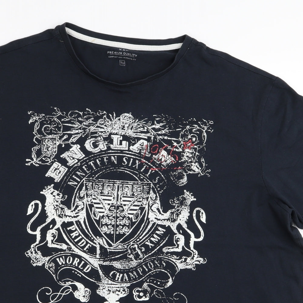 TU Mens Blue    T-Shirt Size 2XL