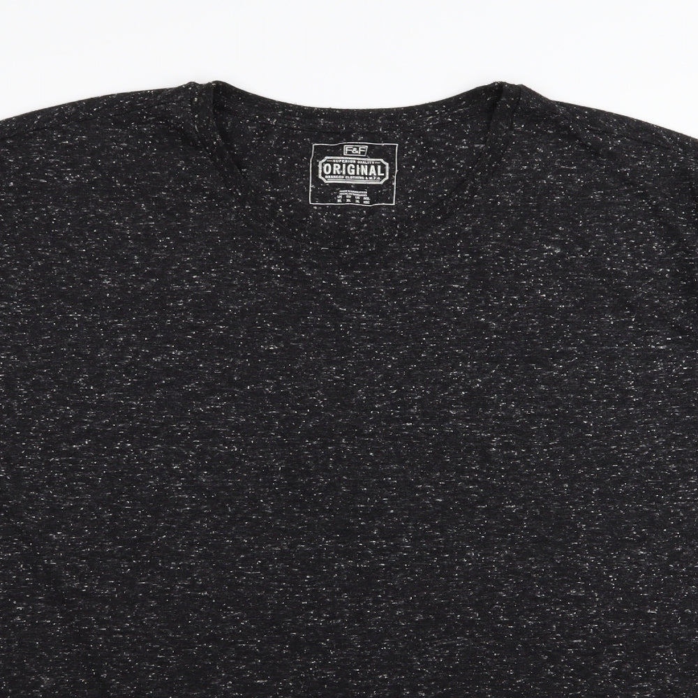 F&F Mens Black    T-Shirt Size 3XL
