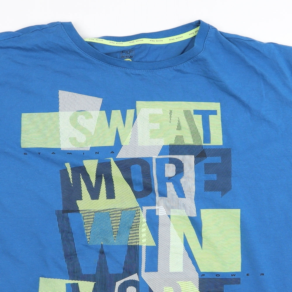F&F Mens Blue    T-Shirt Size 3XL