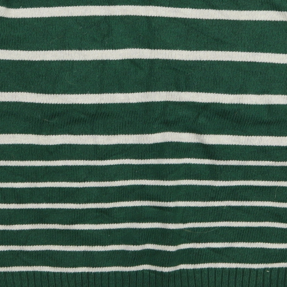 Gap Boys Green Striped  Pullover Jumper Size 12-13 Years
