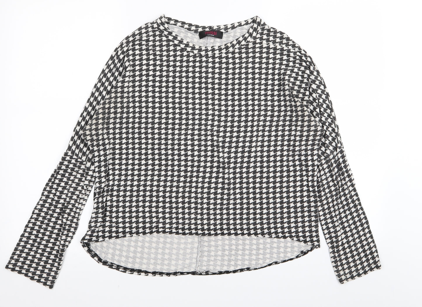 Missi London Womens Multicoloured Geometric  Basic T-Shirt Size 12