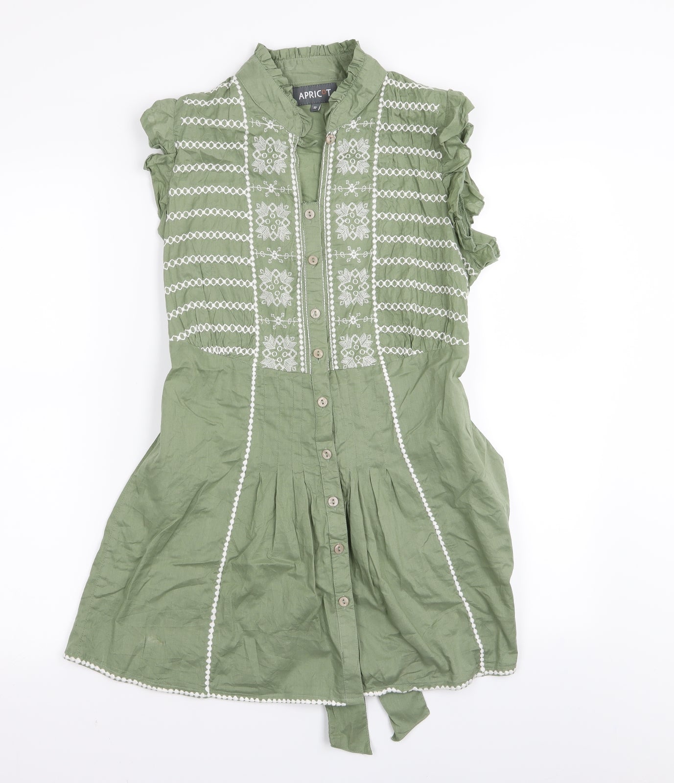 Apricot Womens Green Geometric  A-Line  Size 10