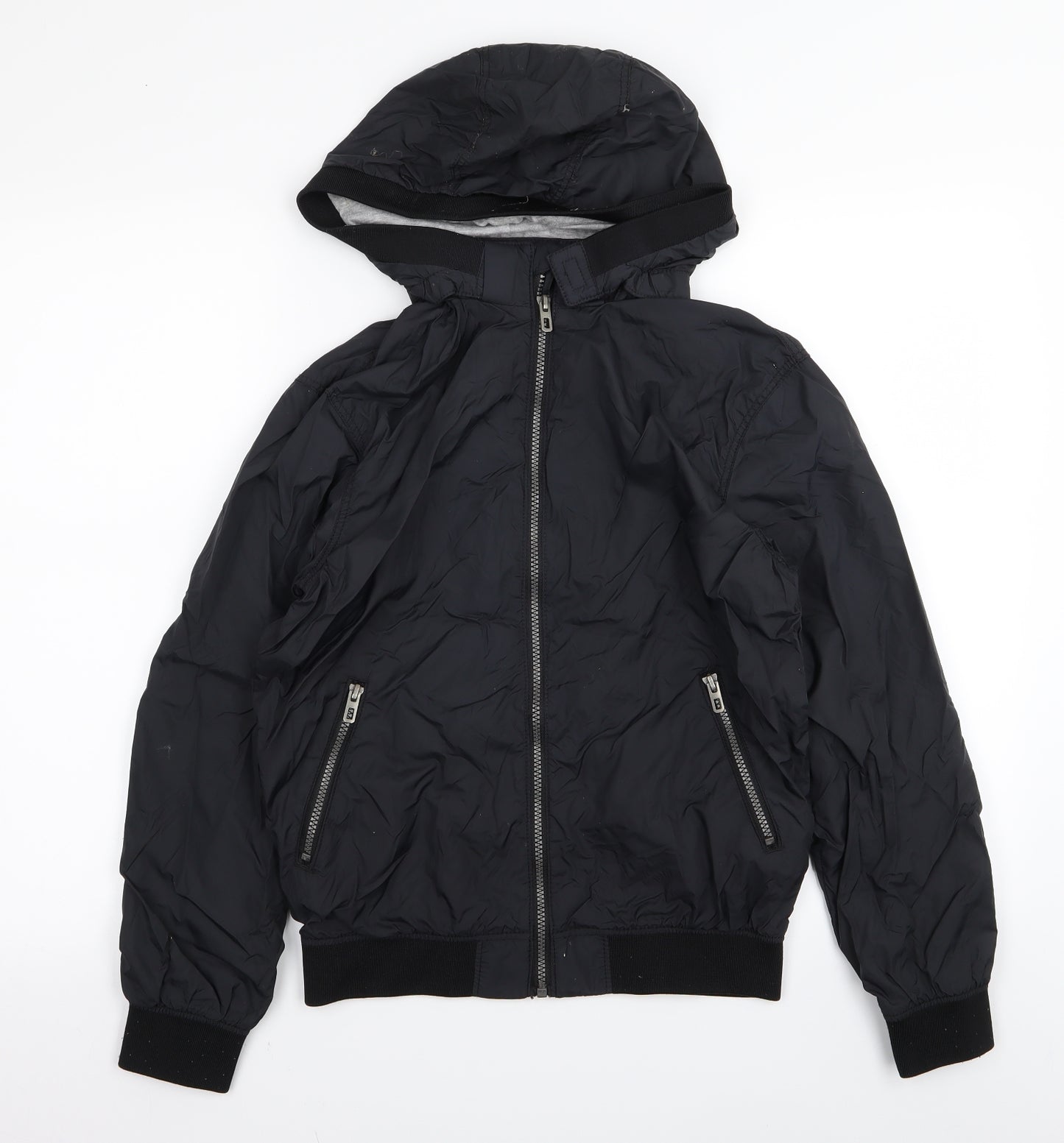 H&M Boys Black   Rain Coat Coat Size 12 Years