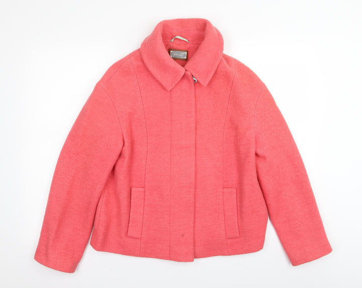 Per Una Womens Pink Jacket Coat Size 12