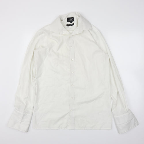 Collars and Cuffs Mens White    Button-Up Size 16