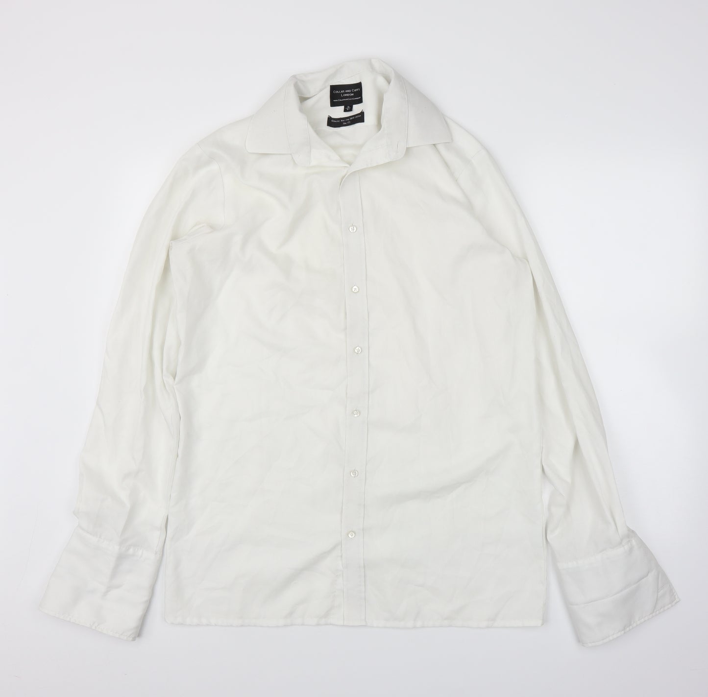 Collars and Cuffs Mens White    Button-Up Size 16