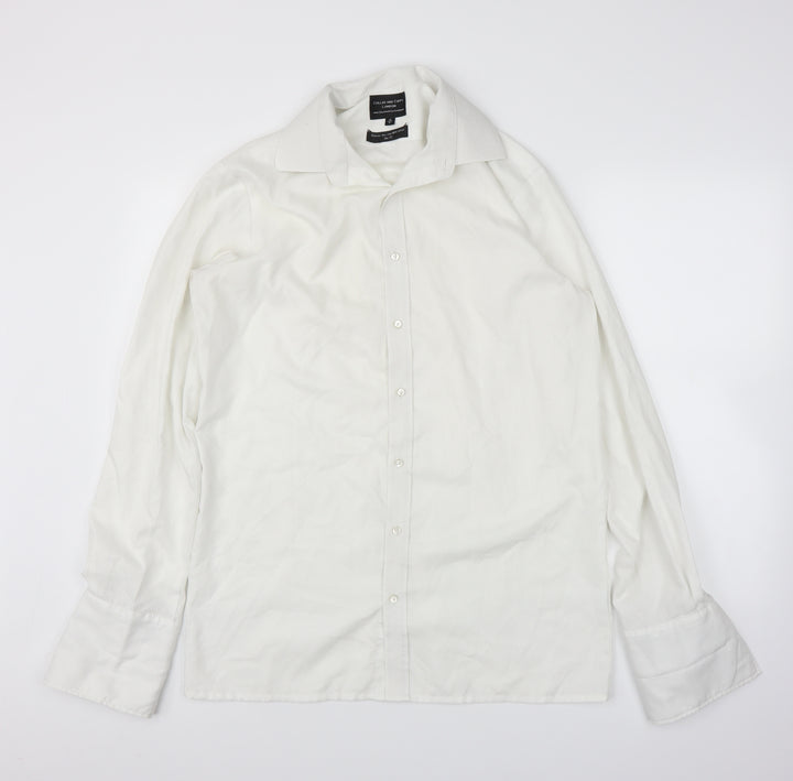 Collars and Cuffs Mens White    Button-Up Size 16