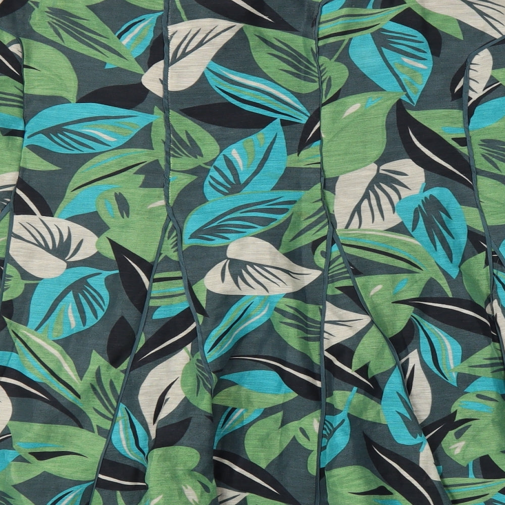 Monsoon Womens Green Floral  Trumpet Skirt Size 16