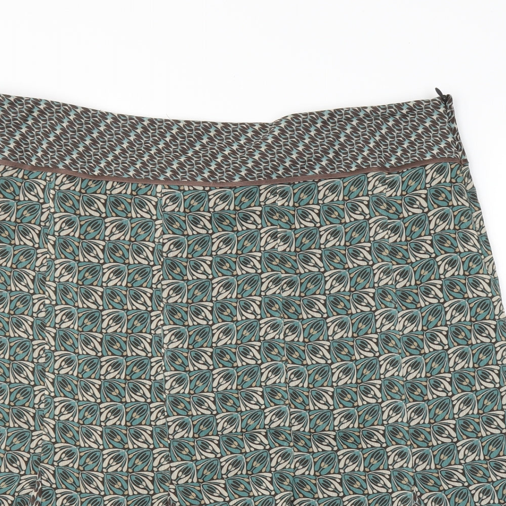 M&S Womens Green Floral  Trumpet Skirt Size 18