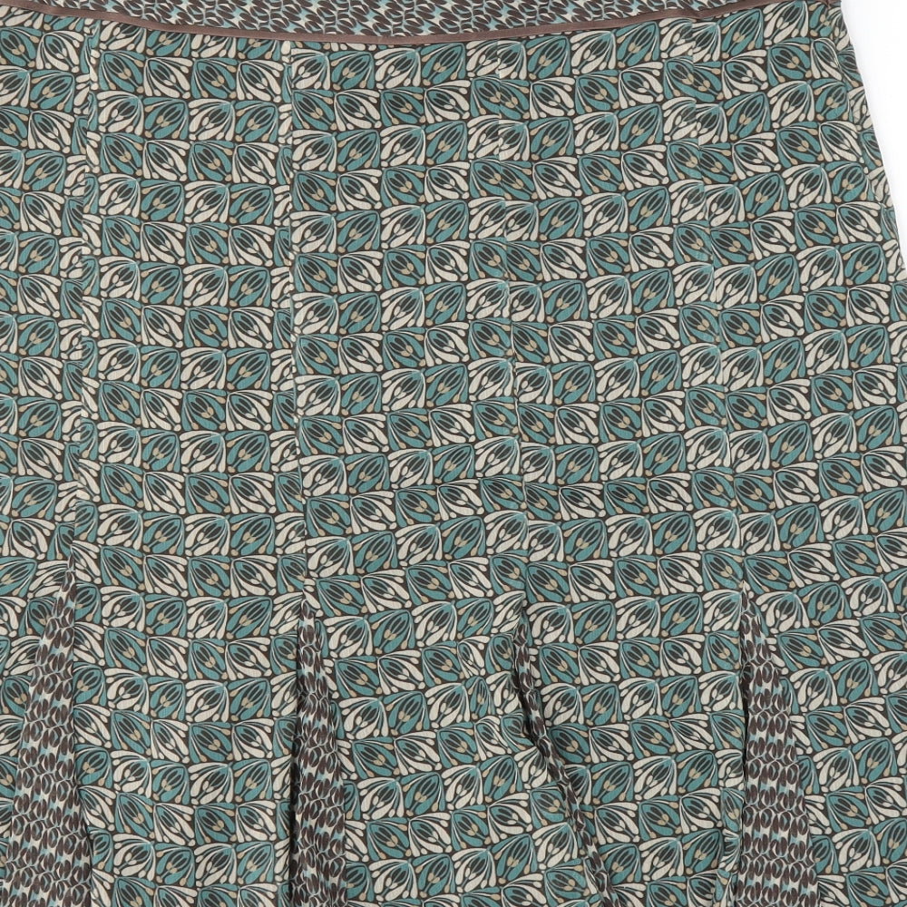M&S Womens Green Floral  Trumpet Skirt Size 18