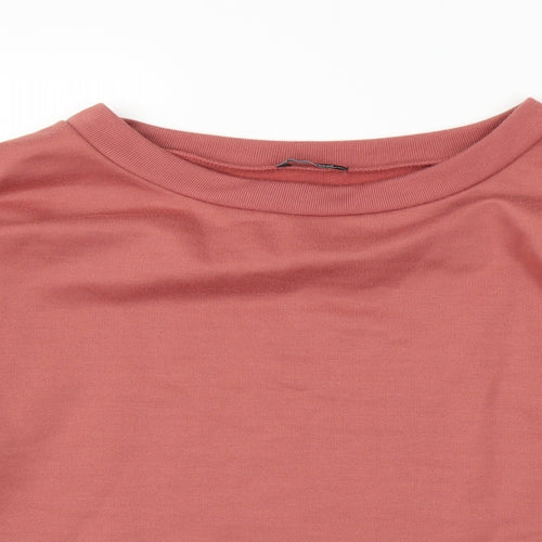 Boohoo Womens Pink   Pullover Jumper Size M  - Cropped