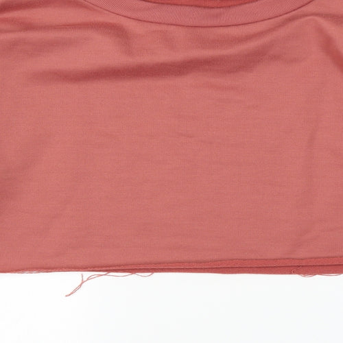 Boohoo Womens Pink   Pullover Jumper Size M  - Cropped