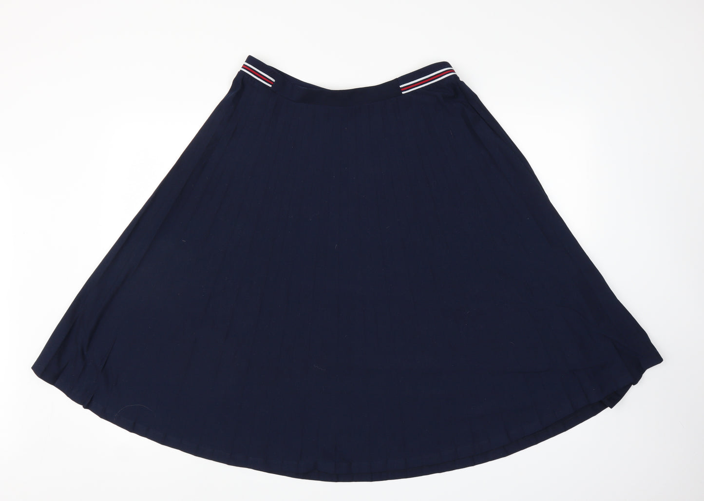 M&S Womens Blue   Pleated Skirt Size 14