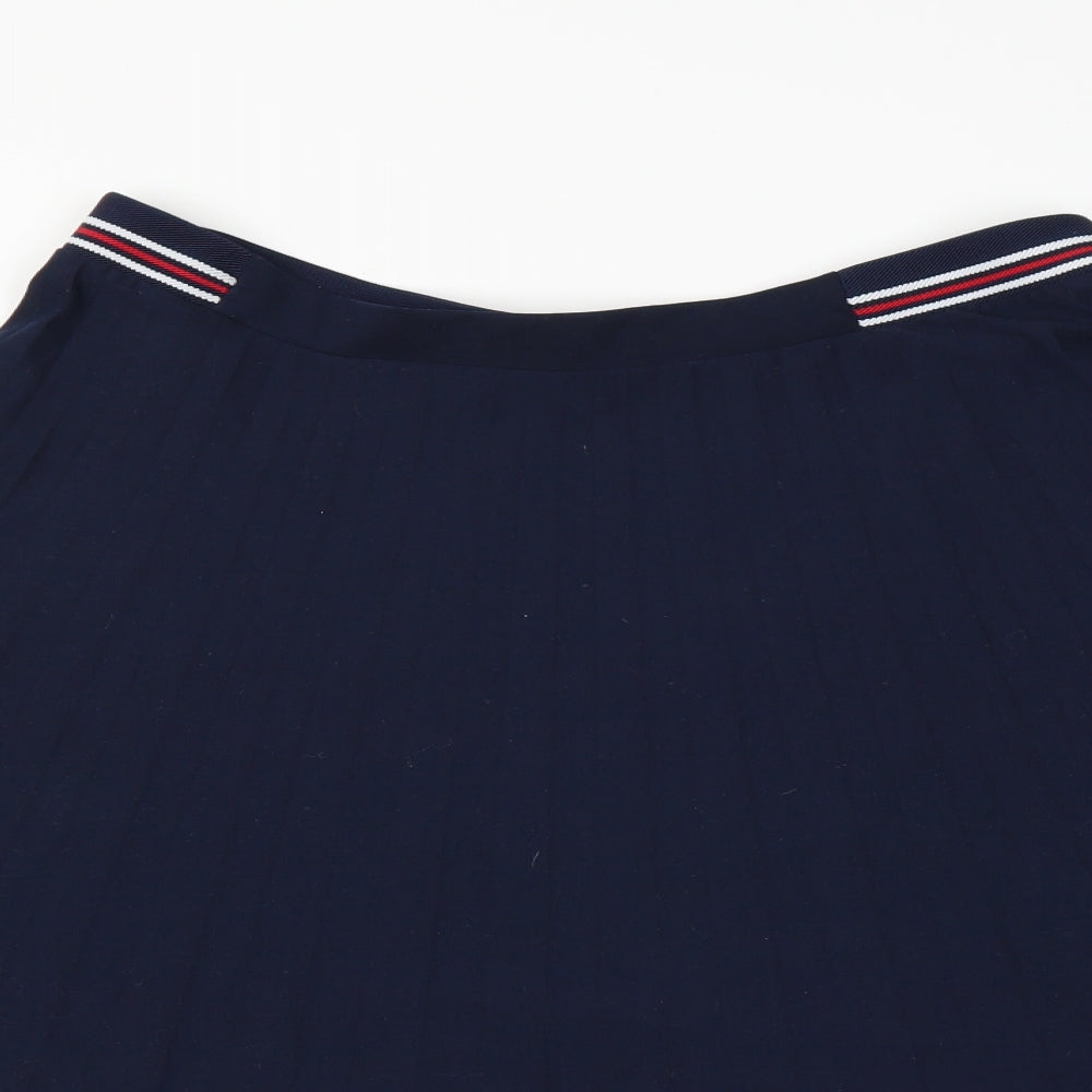 M&S Womens Blue   Pleated Skirt Size 14