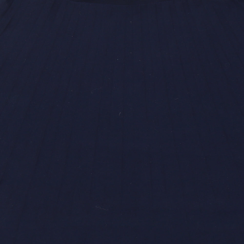 M&S Womens Blue   Pleated Skirt Size 14