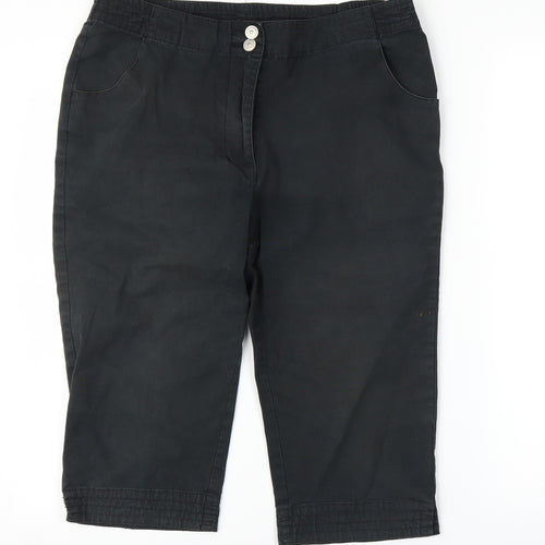Emreco Womens Black   Capri Trousers Size 12