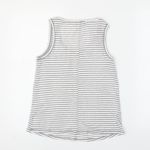 M&S Womens Grey Striped  Basic Tank Size 12