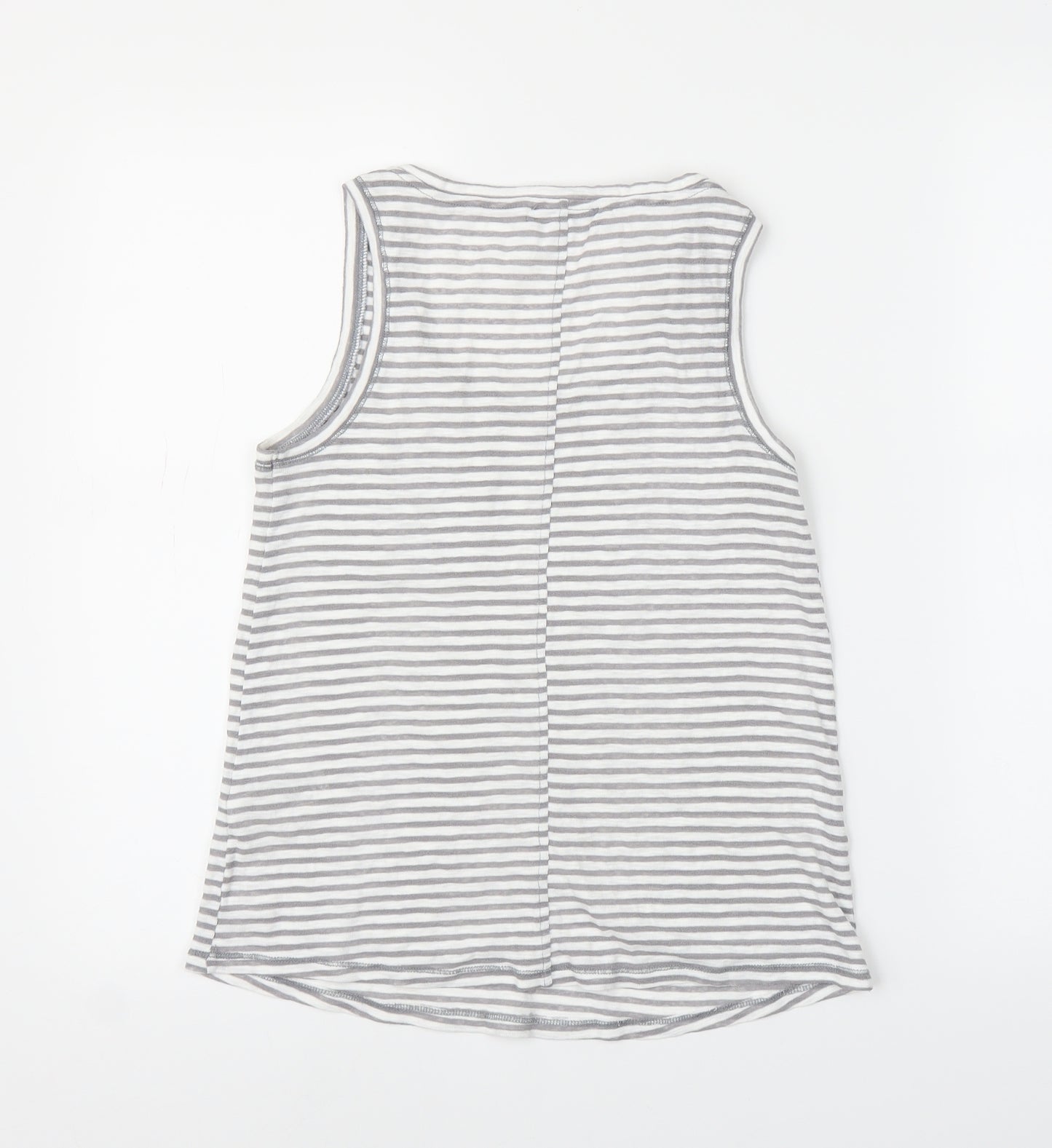 M&S Womens Grey Striped  Basic Tank Size 12