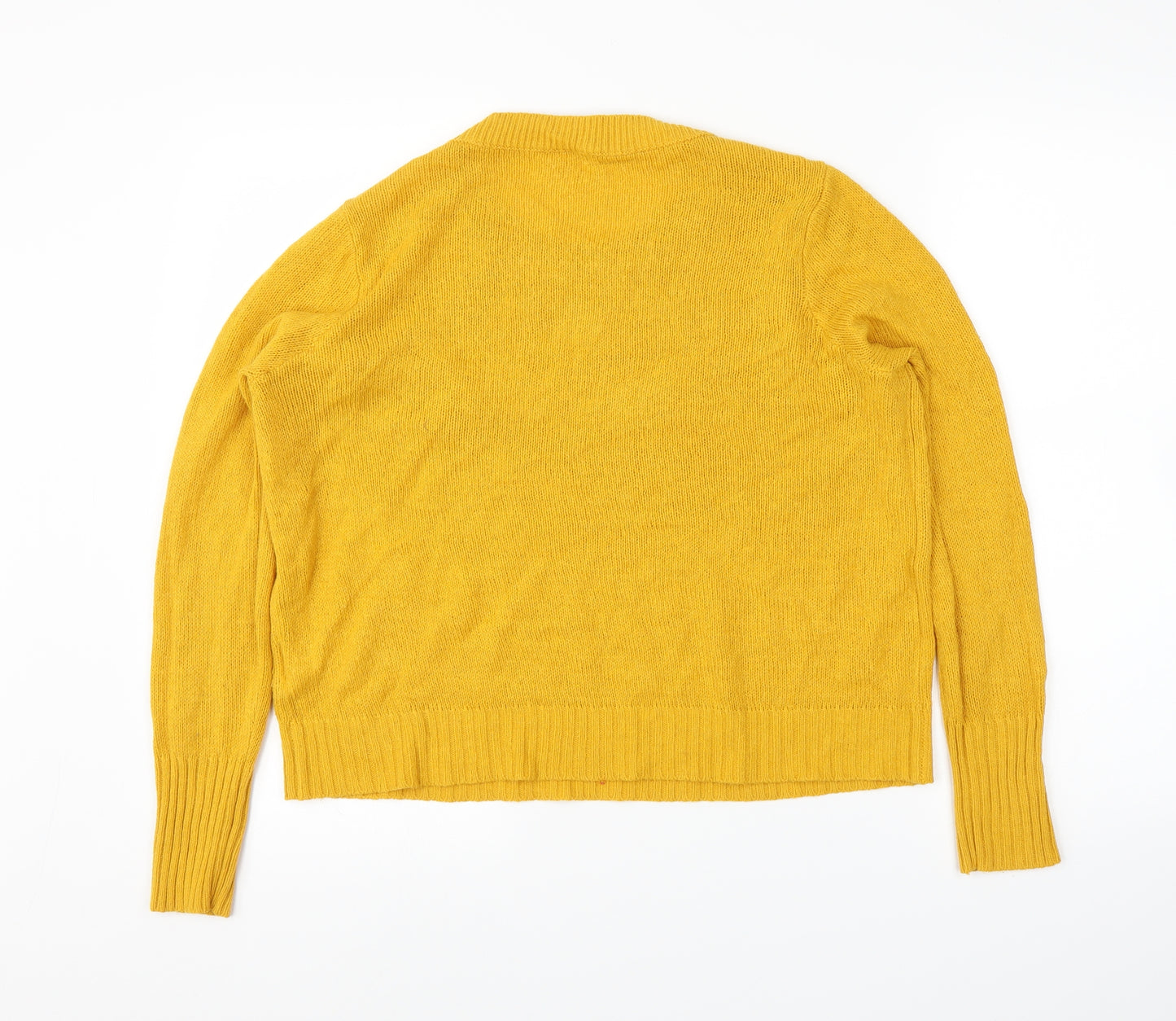 H&M Womens Yellow   Pullover Jumper Size M