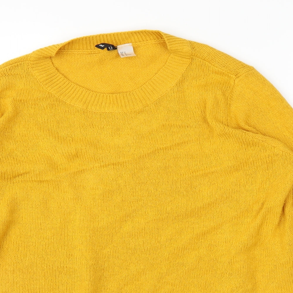 H&M Womens Yellow   Pullover Jumper Size M