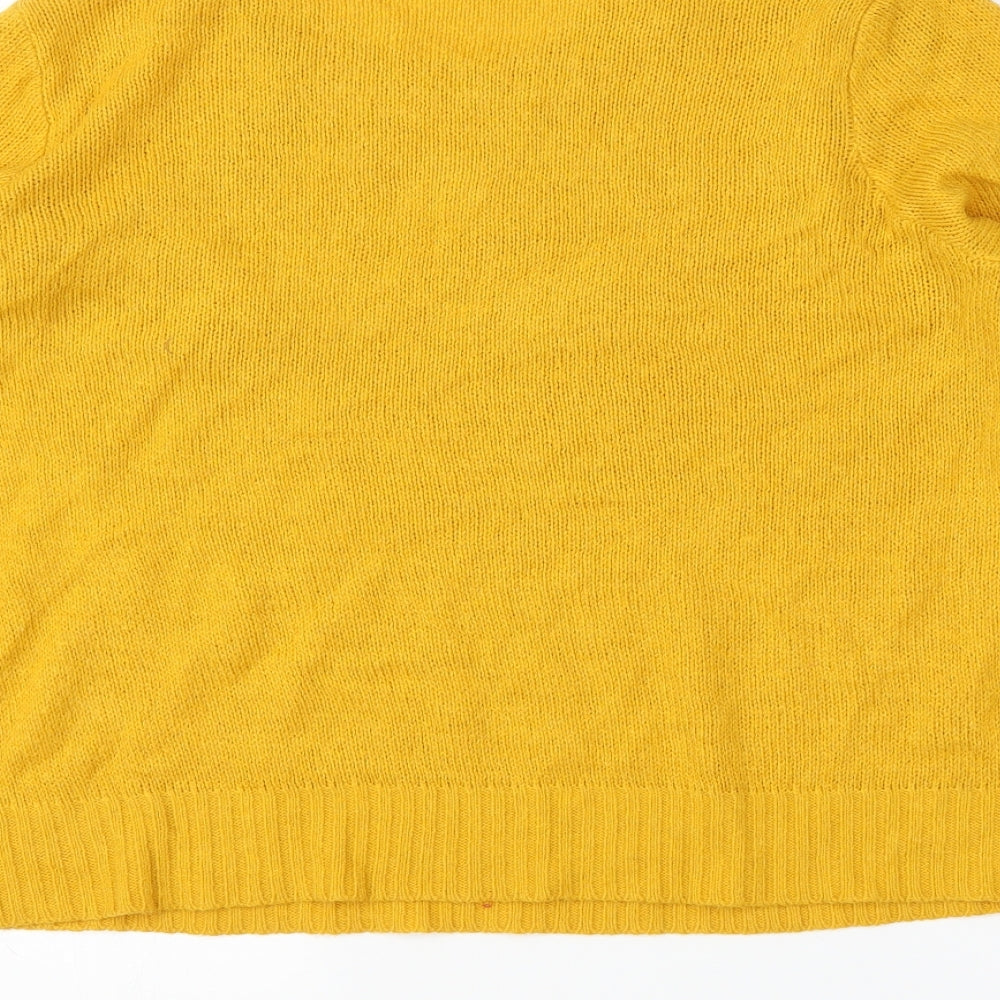 H&M Womens Yellow   Pullover Jumper Size M