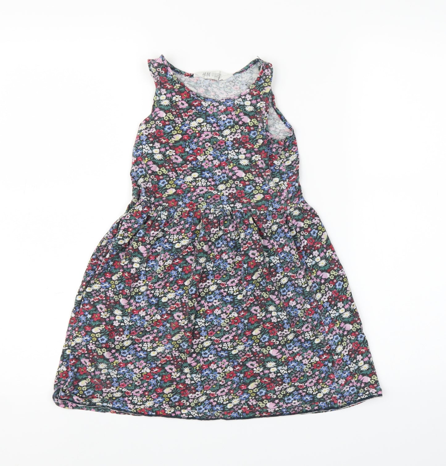 H&M Girls Multicoloured Floral  A-Line  Size 7 Years