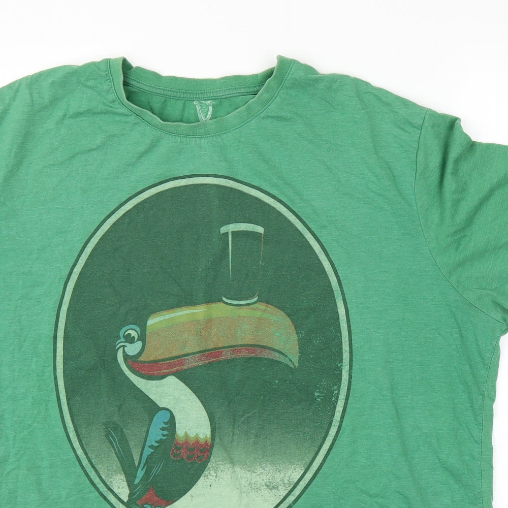 TU Mens Green    T-Shirt Size XL  - Guiness