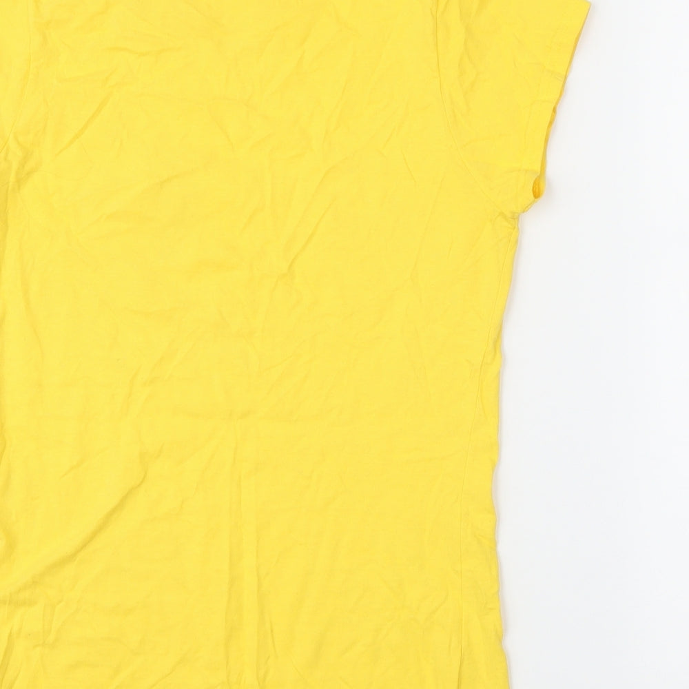 Gildan Womens Yellow   Basic T-Shirt Size S