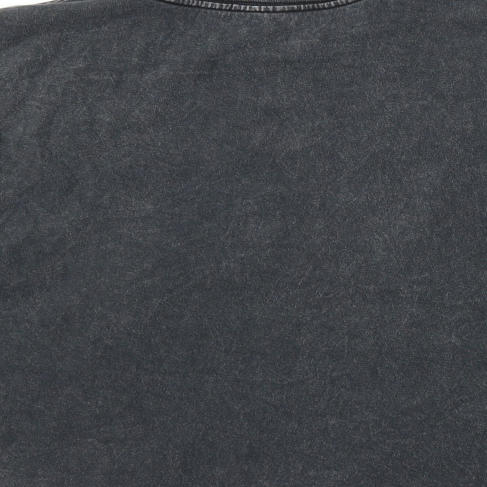 J. Galt Womens Grey   Cropped T-Shirt Size M