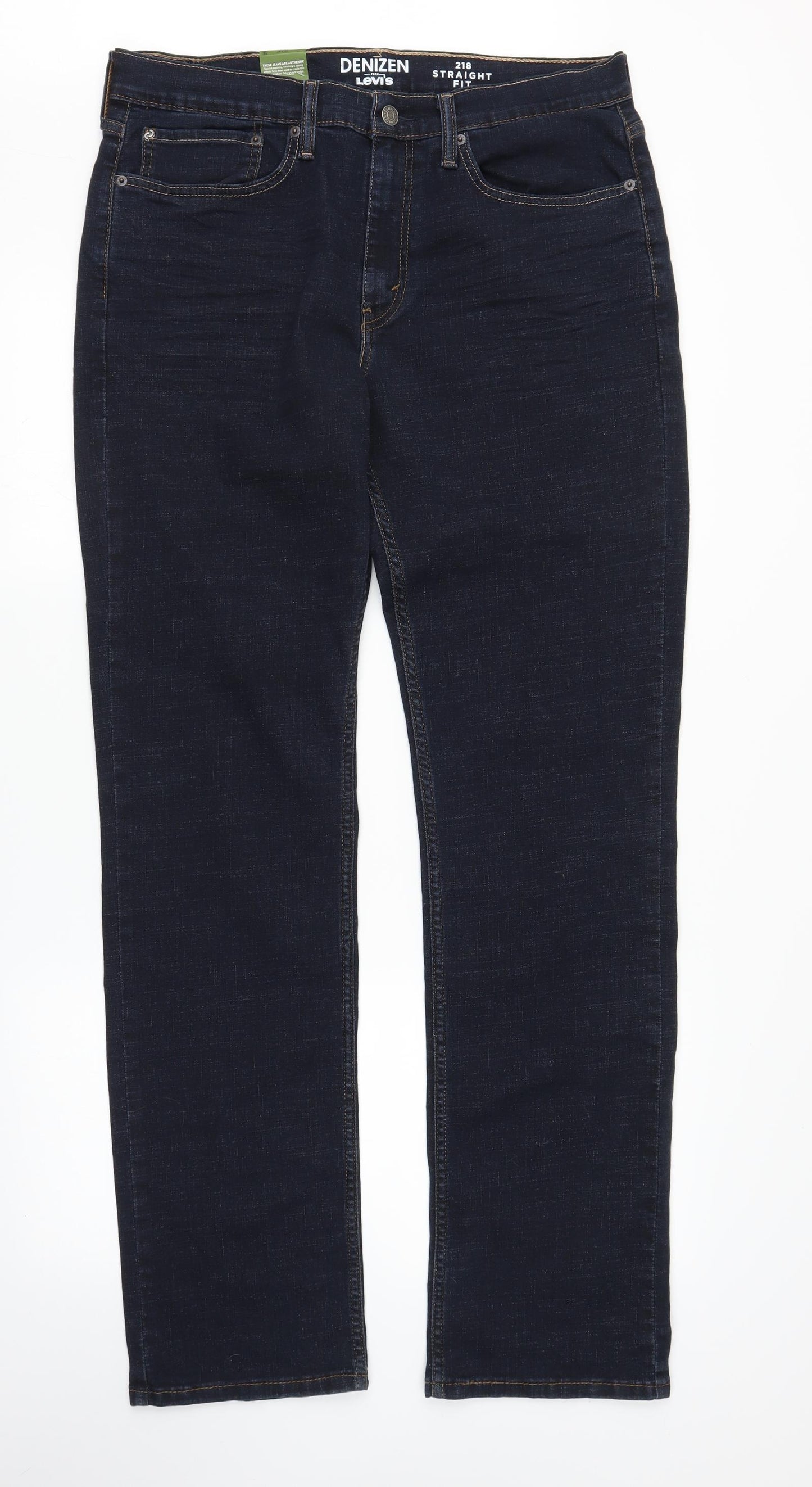 Denizen Mens Blue  Denim Straight Jeans Size 34 in L34 in