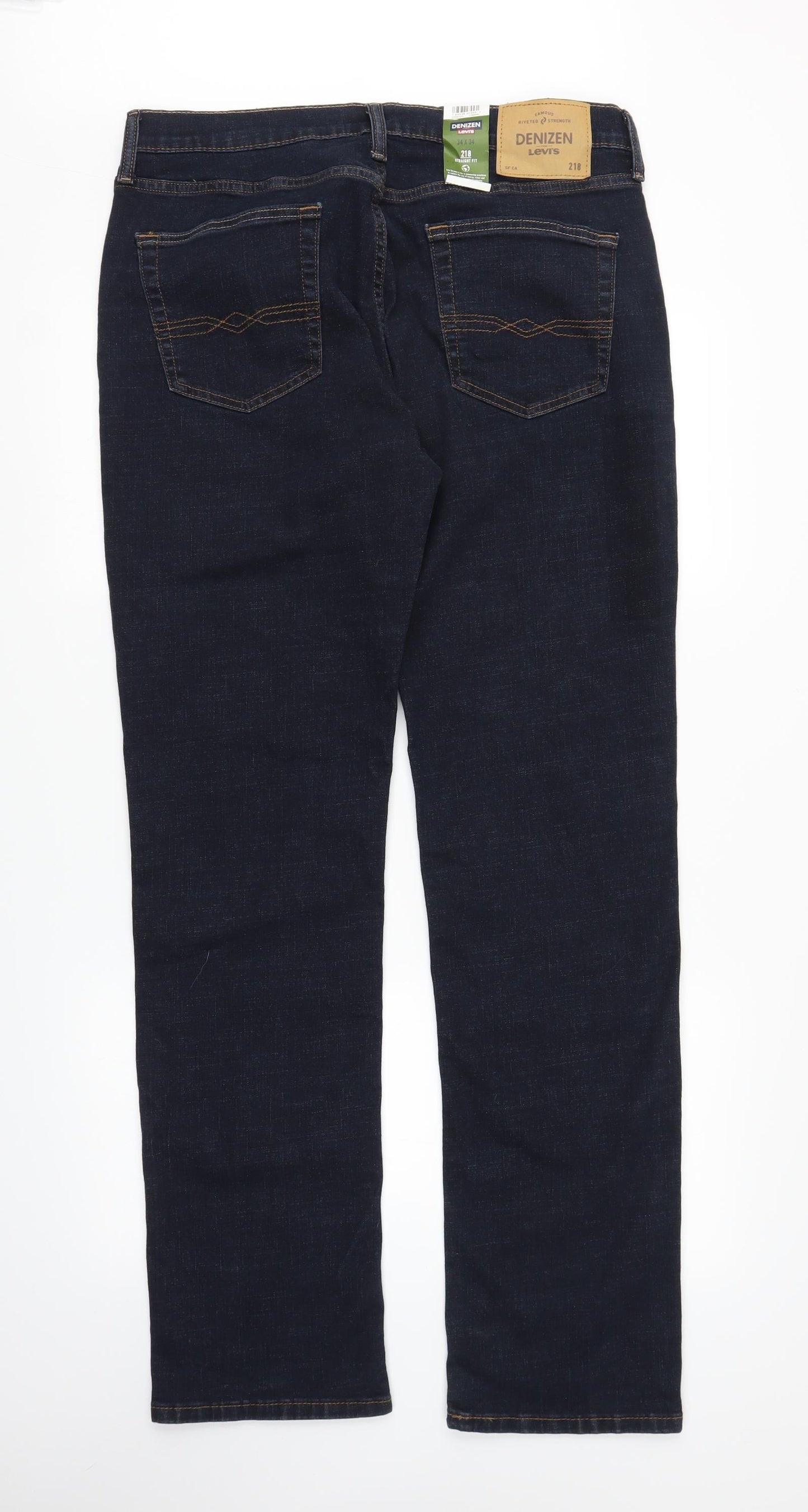 Denizen Mens Blue  Denim Straight Jeans Size 34 in L34 in