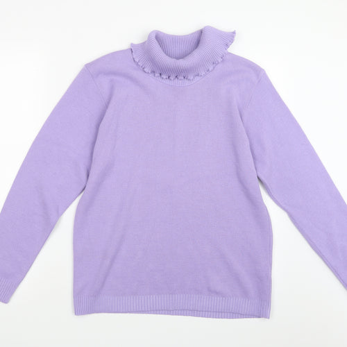 Pure & Natural Womens Purple  Knit Pullover Jumper Size M