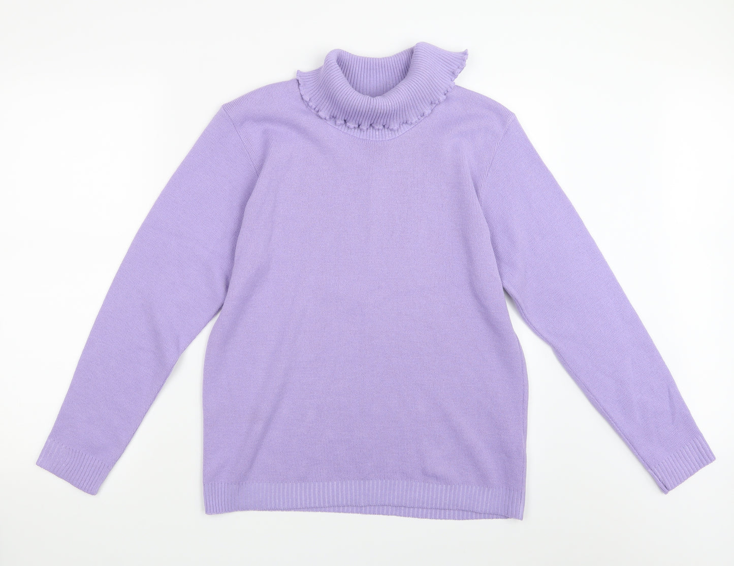 Pure & Natural Womens Purple  Knit Pullover Jumper Size M