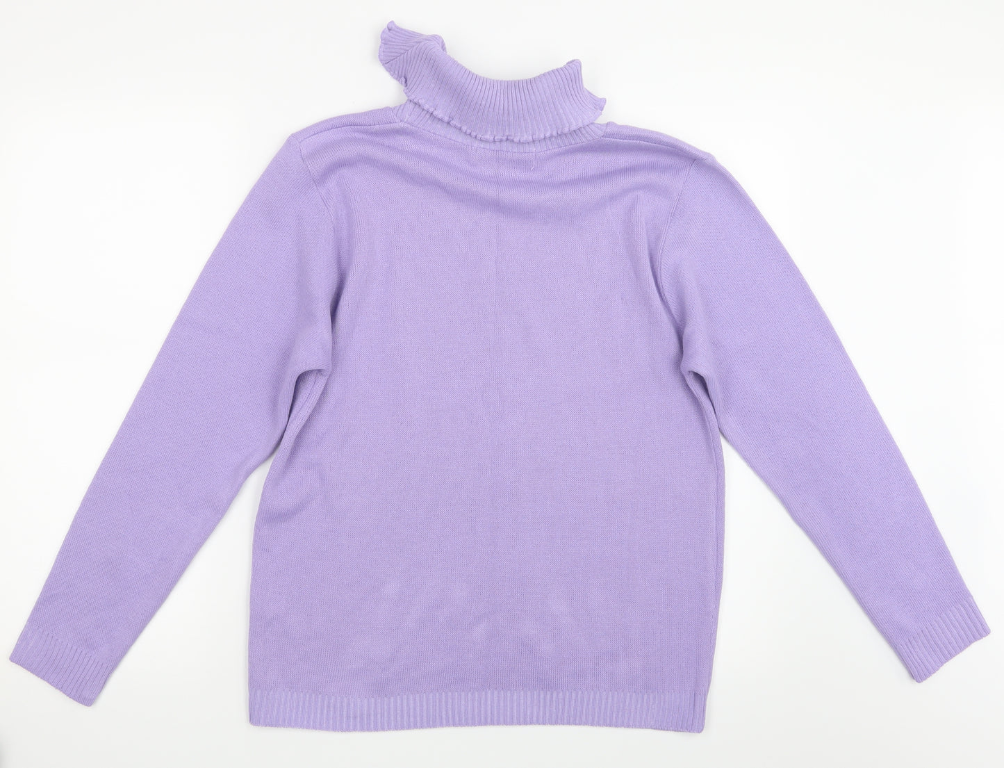 Pure & Natural Womens Purple  Knit Pullover Jumper Size M