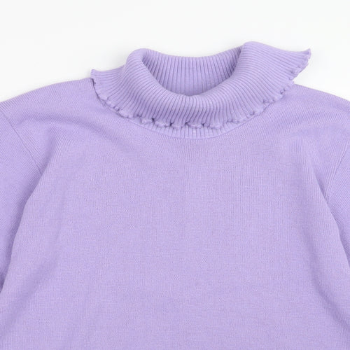 Pure & Natural Womens Purple  Knit Pullover Jumper Size M