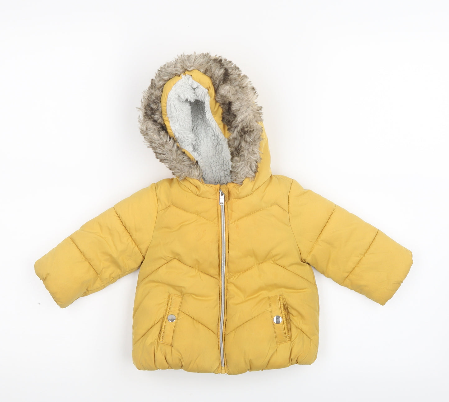 F&F Girls Yellow   Jacket Coat Size 3-6 Months