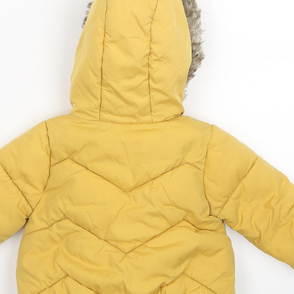 F&F Girls Yellow   Jacket Coat Size 3-6 Months