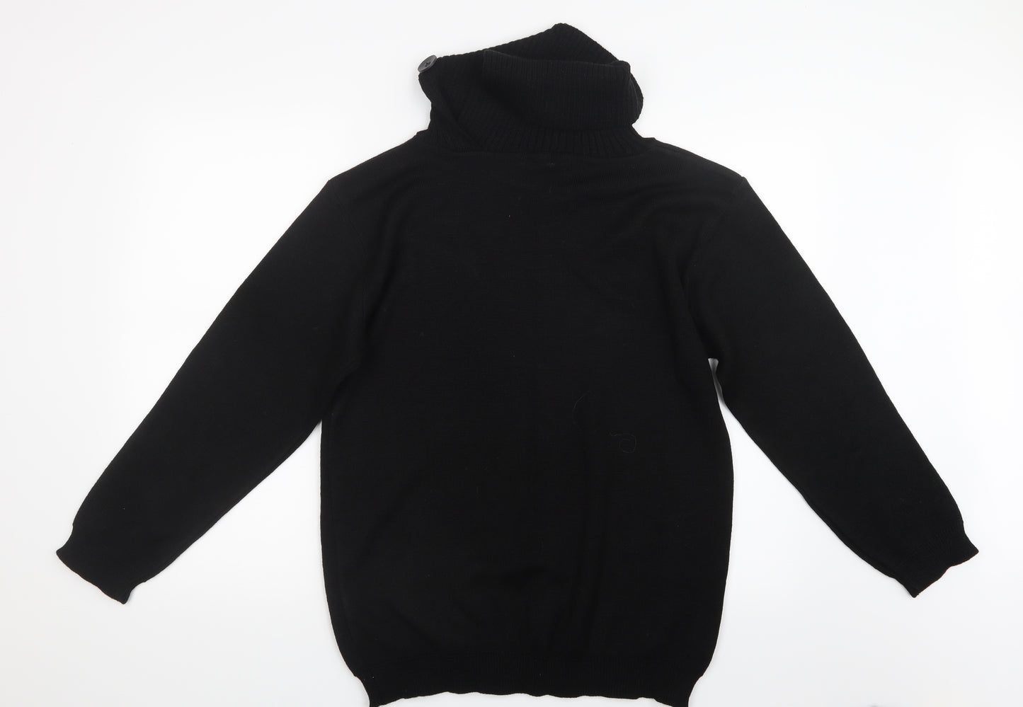 IQ Collection Womens Black  Knit Pullover Jumper Size 16