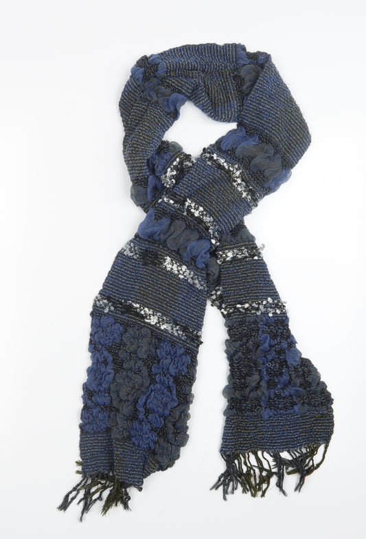Front view of Preworn women’s blue scarf