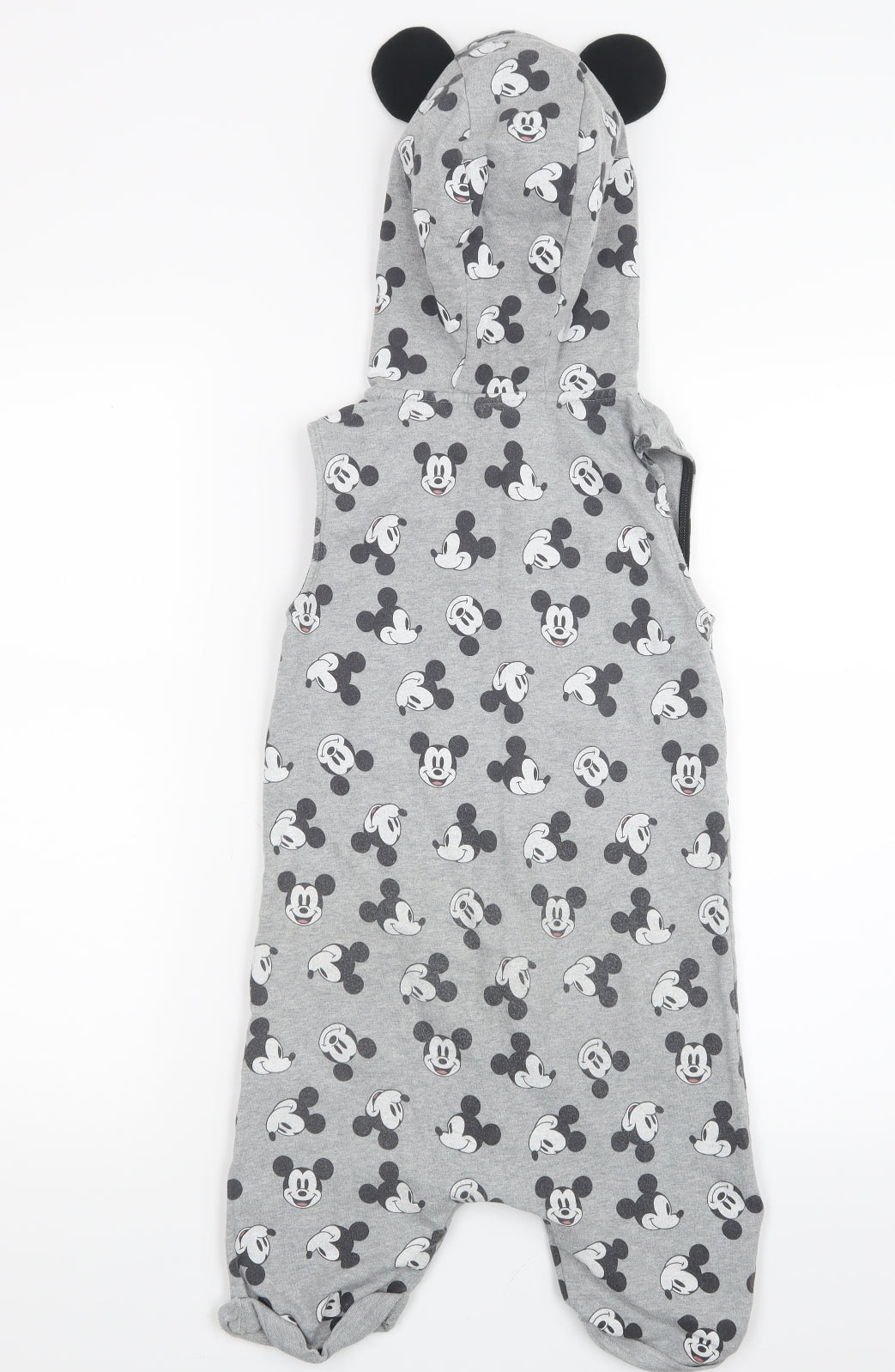 NEXT Girls Grey Geometric  Top One Piece Size 6-7 Years  - Mickey Mouse