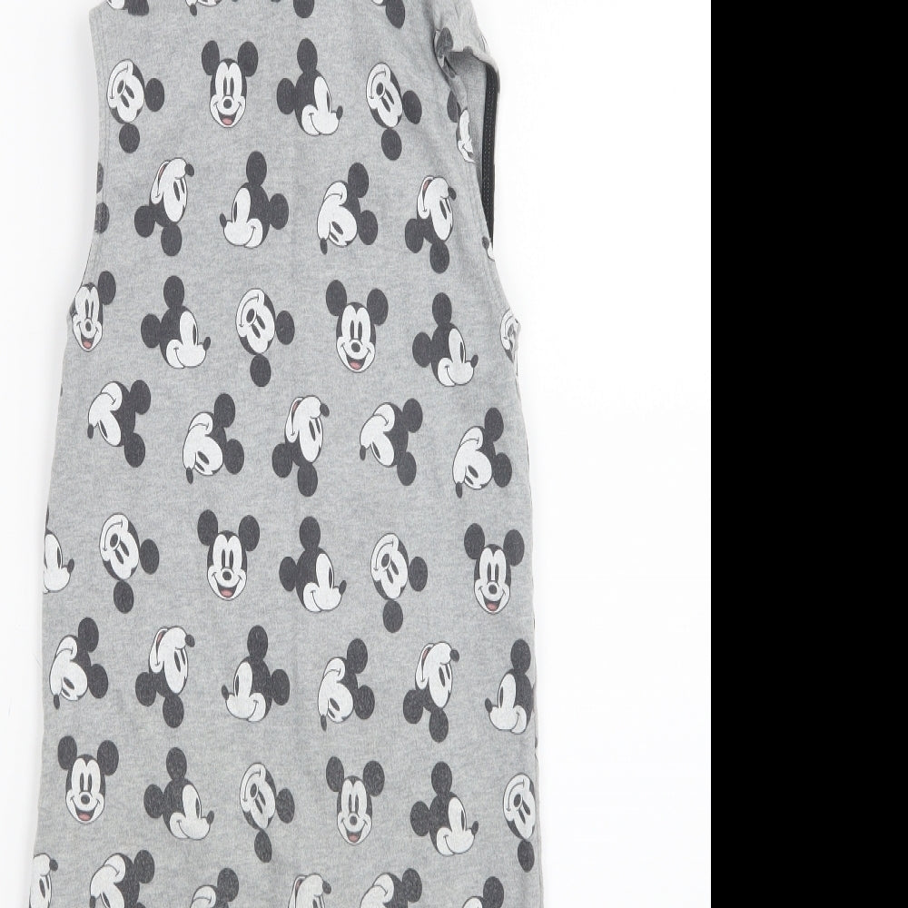 NEXT Girls Grey Geometric  Top One Piece Size 6-7 Years  - Mickey Mouse