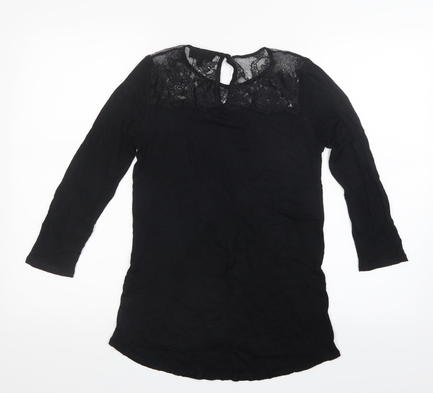 Warehouse Womens Black   Basic T-Shirt Size 10