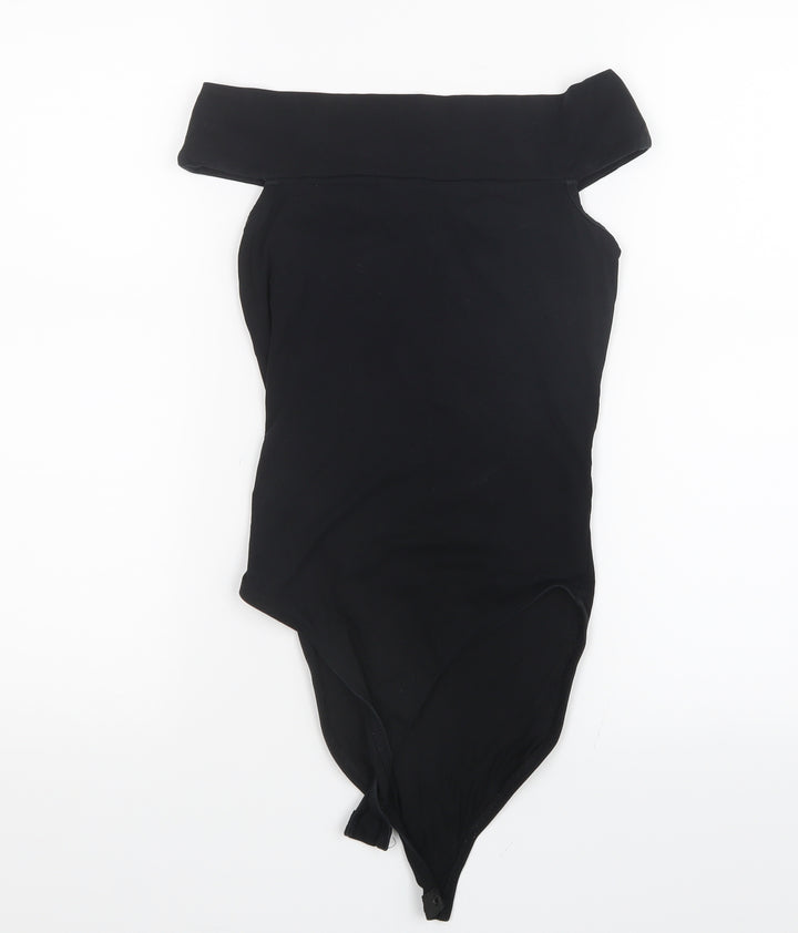 Miss Selfridge Womens Black Bodysuit One-Piece Size 8
